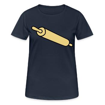 rolling_pin - Frauen T-Shirt atmungsaktiv - Dunkelnavy - Vorne - AI Model Female 172 light (172cm)