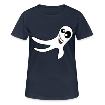 Gespenst - Frauen T-Shirt atmungsaktiv - Dunkelnavy - Vorne - AI Model Female 172 light (172cm)