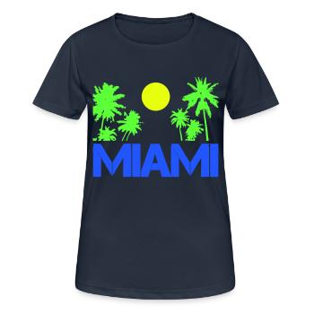 Miami - Women's Breathable T-Shirt - dark navy - Front - AI Model Female 172 light (172cm)