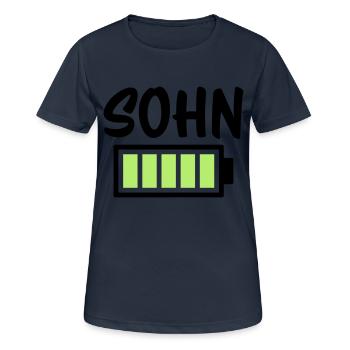 Sohn - Akku - Frauen T-Shirt atmungsaktiv - Dunkelnavy - Vorne - AI Model Female 172 light (172cm)