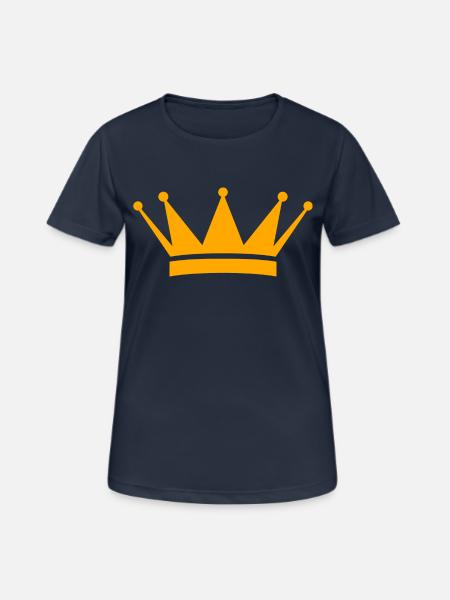 Krone 3 - Frauen T-Shirt atmungsaktiv - Dunkelnavy