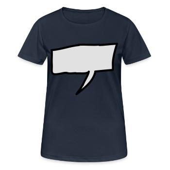 sprechblase_2c - T-shirt respirant Femme - bleu marine foncé - Devant - AI Model Female 172 light (172cm)