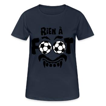 rien a foot ballon expression 1 - T-shirt respirant Femme - bleu marine foncé - Devant - AI Model Female 172 light (172cm)