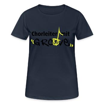 Chorleiter mit GROOVE - Frauen T-Shirt atmungsaktiv - Dunkelnavy - Vorne - AI Model Female 172 light (172cm)