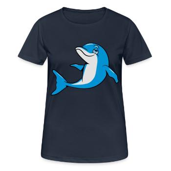 Delfin witty sweet - Women's Breathable T-Shirt - dark navy - Front - AI Model Female 172 light (172cm)