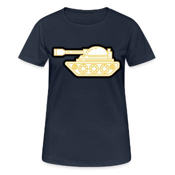 Panzer - Frauen T-Shirt atmungsaktiv - Dunkelnavy - Vorne - AI Model Female 172 light (172cm)