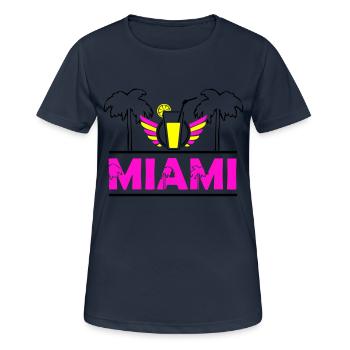 miami - T-shirt respirant Femme - bleu marine foncé - Devant - AI Model Female 172 light (172cm)