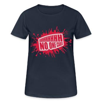 chut personne ne s’en soucie - T-shirt respirant Femme - bleu marine foncé - Devant - AI Model Female 172 light (172cm)