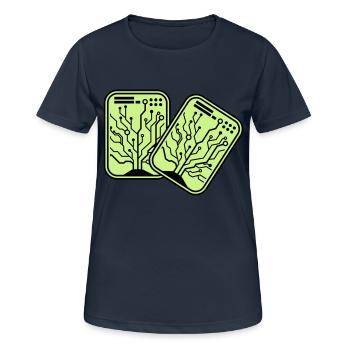 Micro Chip 2 - Women's Breathable T-Shirt - dark navy - Front - AI Model Female 172 light (172cm)