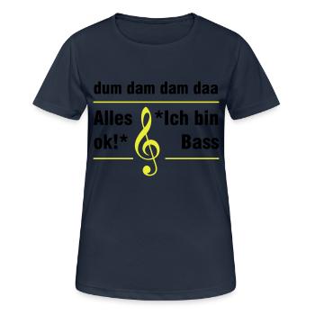 Bass - Frauen T-Shirt atmungsaktiv - Dunkelnavy - Vorne - AI Model Female 172 light (172cm)