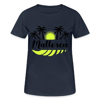 mallorca - Frauen T-Shirt atmungsaktiv - Dunkelnavy - Vorne - AI Model Female 172 light (172cm)
