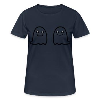 Ghosts - Women's Breathable T-Shirt - dark navy - Front - AI Model Female 172 light (172cm)