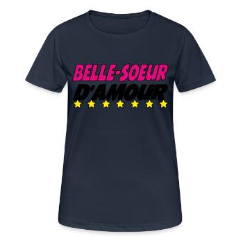Beautiful Sister of Love - Women's Breathable T-Shirt - dark navy - Front - AI Model Female 172 light (172cm)