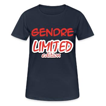 GENDRE LIMITED EDITION - Women's Breathable T-Shirt - dark navy - Front - AI Model Female 172 light (172cm)
