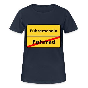 Permis de conduire - T-shirt respirant Femme - bleu marine foncé - Devant - AI Model Female 172 light (172cm)