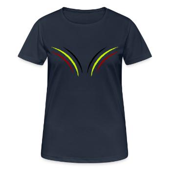 krallen belgien - Frauen T-Shirt atmungsaktiv - Dunkelnavy - Vorne - AI Model Female 172 light (172cm)