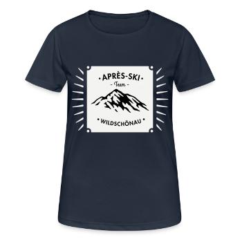 Après-Ski Wildschönau - Women's Breathable T-Shirt - dark navy - Front - AI Model Female 172 light (172cm)