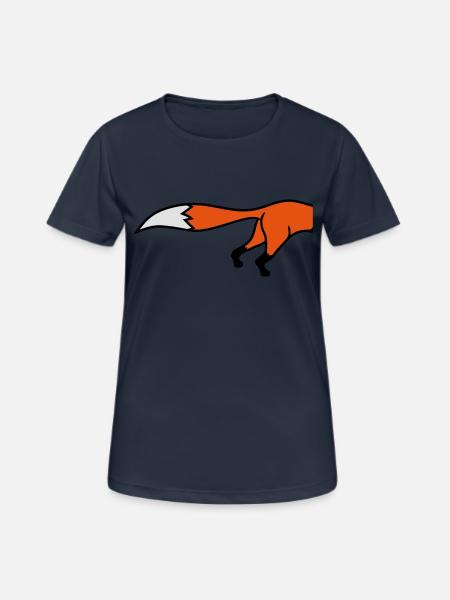 halb hinten hinterteil fuchs schön design cool com - Frauen T-Shirt atmungsaktiv - Dunkelnavy