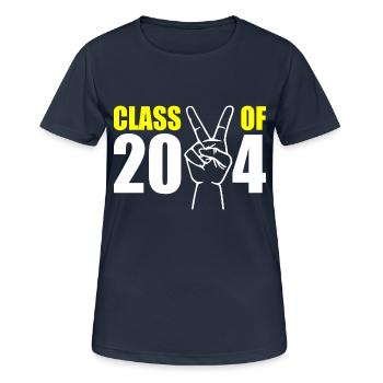 Class of 2024 - Women's Breathable T-Shirt - dark navy - Front - AI Model Female 172 light (172cm)