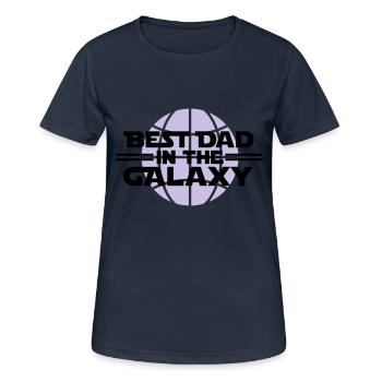 Best dad in he galaxy - Frauen T-Shirt atmungsaktiv - Dunkelnavy - Vorne - AI Model Female 172 light (172cm)