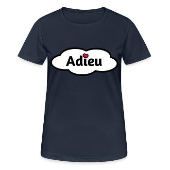 Adieu - Frauen T-Shirt atmungsaktiv - Dunkelnavy - Vorne - AI Model Female 172 light (172cm)