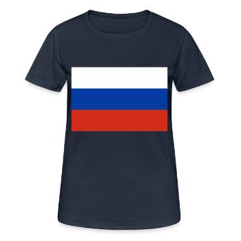 Russische Flagge - Frauen T-Shirt atmungsaktiv - Dunkelnavy - Vorne - AI Model Female 172 light (172cm)