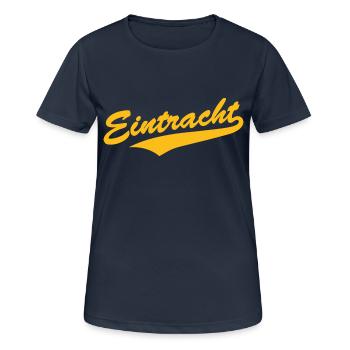 Eintracht Baseball-Style - Frauen T-Shirt atmungsaktiv - Dunkelnavy - Vorne - AI Model Female 172 light (172cm)