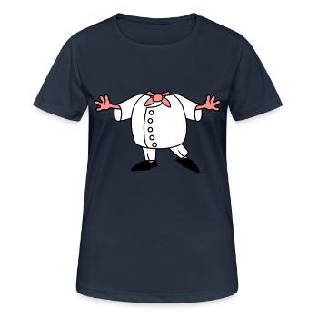 chef koch koerper schuerze kochen restaurant meist - Frauen T-Shirt atmungsaktiv - Dunkelnavy - Vorne - AI Model Female 172 light (172cm)