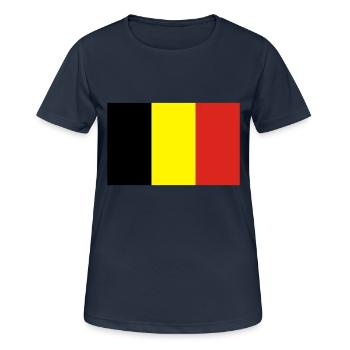 Belgique - T-shirt respirant Femme - bleu marine foncé - Devant - AI Model Female 172 light (172cm)