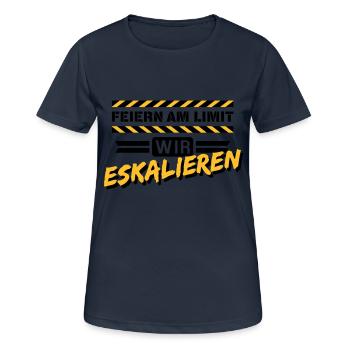 Feiern am Limit - Frauen T-Shirt atmungsaktiv - Dunkelnavy - Vorne - AI Model Female 172 light (172cm)
