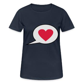 Ich liebe Dich - Frauen T-Shirt atmungsaktiv - Dunkelnavy - Vorne - AI Model Female 172 light (172cm)