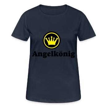 angeln - Frauen T-Shirt atmungsaktiv - Dunkelnavy - Vorne - AI Model Female 172 light (172cm)