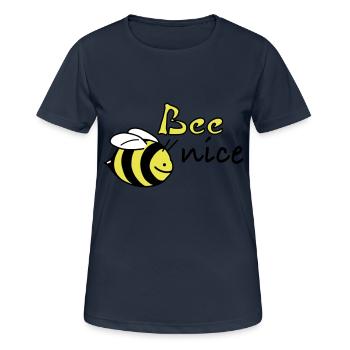 bee nice - Women's Breathable T-Shirt - dark navy - Front - AI Model Female 172 light (172cm)