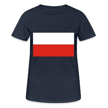 Polen - Frauen T-Shirt atmungsaktiv - Dunkelnavy - Vorne - AI Model Female 172 light (172cm)