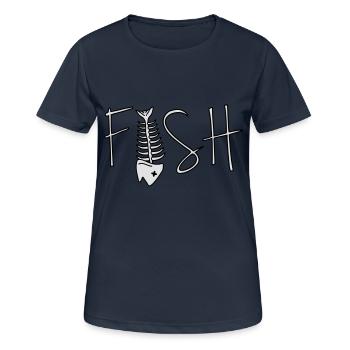 Fish - Women's Breathable T-Shirt - dark navy - Front - AI Model Female 172 light (172cm)