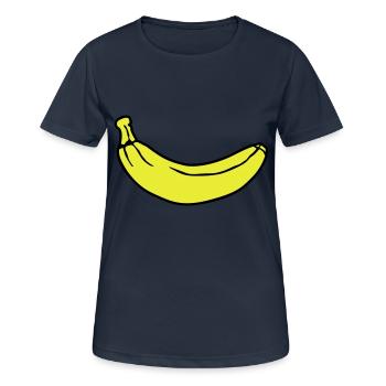 Banana - Banane - Frauen T-Shirt atmungsaktiv - Dunkelnavy - Vorne - AI Model Female 172 light (172cm)