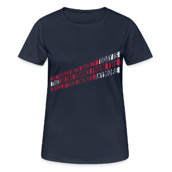 boissons de crânes ennemis - T-shirt respirant Femme - bleu marine foncé - Devant - AI Model Female 172 light (172cm)
