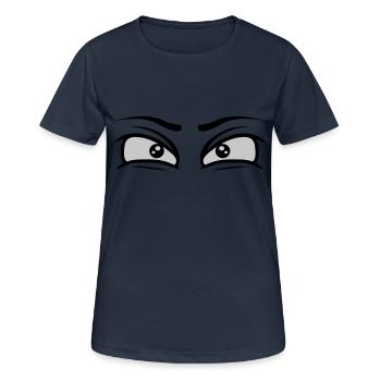 Willpower Determined eyes - Women's Breathable T-Shirt - dark navy - Front - AI Model Female 172 light (172cm)