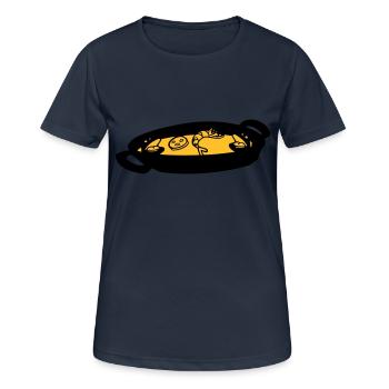 paella plat spécialité culinaire espagnole espagne - T-shirt respirant Femme - bleu marine foncé - Devant - AI Model Female 172 light (172cm)