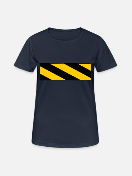 warning sign - Frauen T-Shirt atmungsaktiv - Dunkelnavy