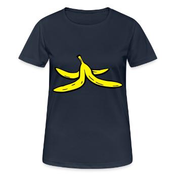 Bananenschale - T-shirt respirant Femme - bleu marine foncé - Devant - AI Model Female 172 light (172cm)