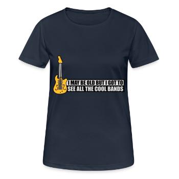 Je suis peut-être vieux - T-shirt respirant Femme - bleu marine foncé - Devant - AI Model Female 172 light (172cm)