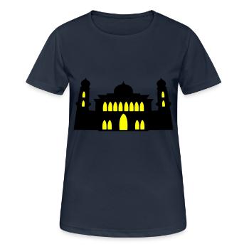 moschee silhouette - Frauen T-Shirt atmungsaktiv - Dunkelnavy - Vorne - AI Model Female 172 light (172cm)
