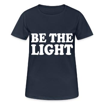 Be the light - Women's Breathable T-Shirt - dark navy - Front - AI Model Female 172 light (172cm)