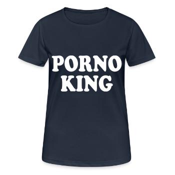 Porno king - Frauen T-Shirt atmungsaktiv - Dunkelnavy - Vorne - AI Model Female 172 light (172cm)