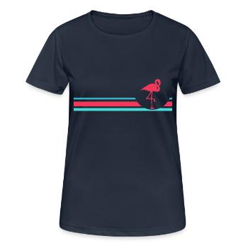 Flamingo - T-shirt respirant Femme - bleu marine foncé - Devant - AI Model Female 172 light (172cm)