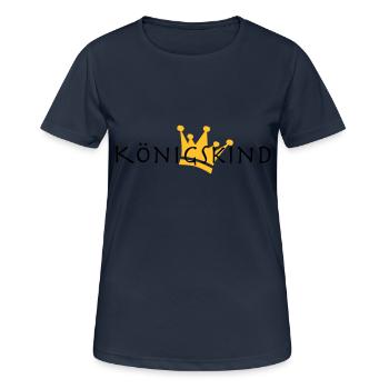 Child-Of-God - Frauen T-Shirt atmungsaktiv - Dunkelnavy - Vorne - AI Model Female 172 light (172cm)