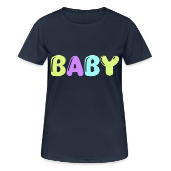 baby - Frauen T-Shirt atmungsaktiv - Dunkelnavy - Vorne - AI Model Female 172 light (172cm)