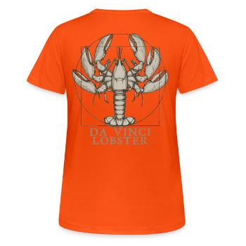 Homard De Vinci - T-shirt respirant Femme - orange néon - Dos - AI Model Female 172 dark (172cm)