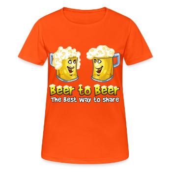 Bier, Bier - Frauen T-Shirt atmungsaktiv - Neonorange - Vorne - AI Model Female 172 dark (172cm)